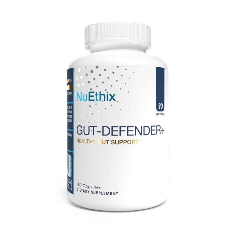 NuEthix Formulations Gut Defender Microbiome Balance Dietary Supplement 180 Capsules 90 Servings